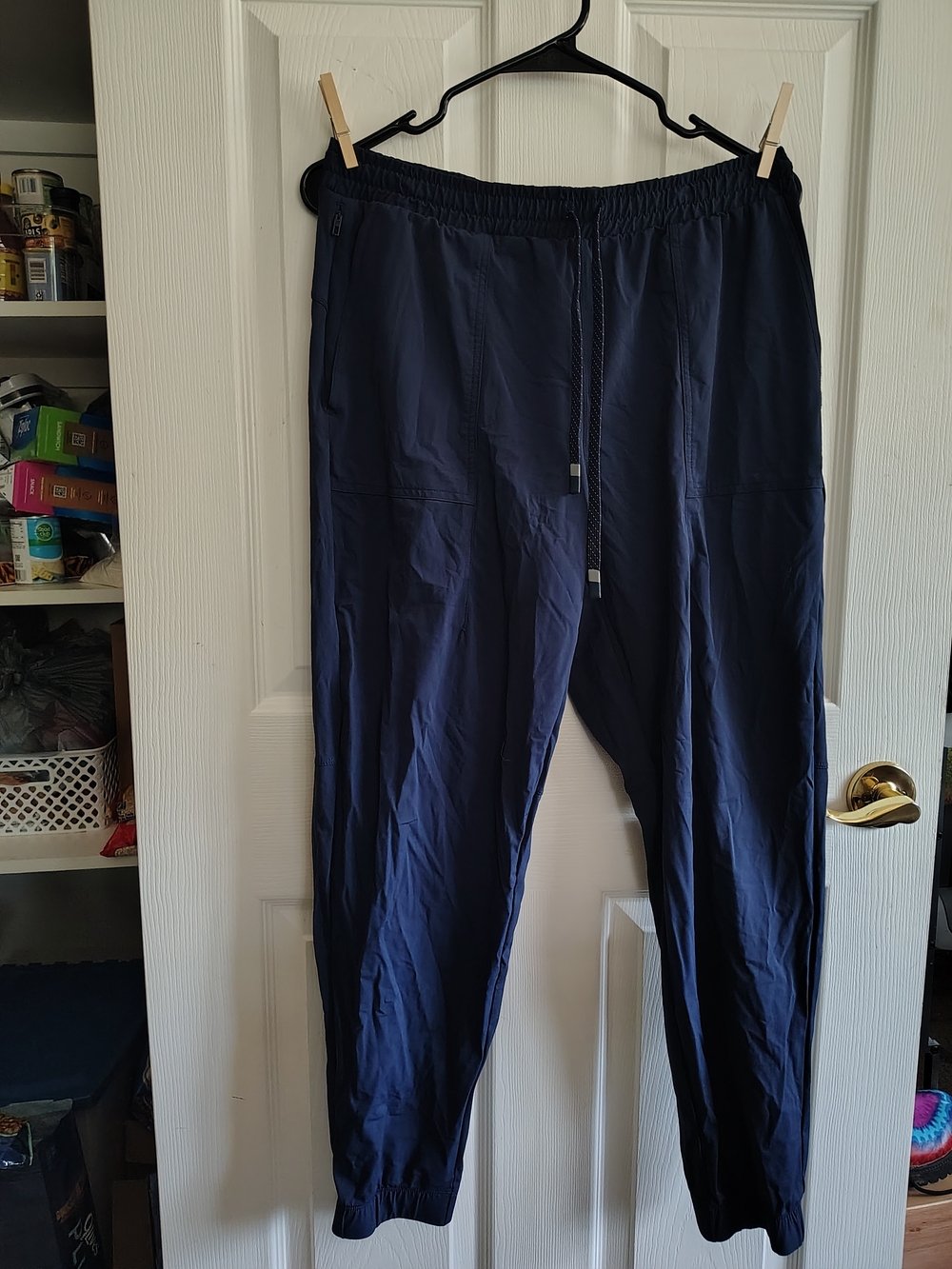Fabletics Navy Drawstring Track Joggers